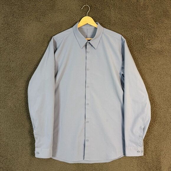 Lululemon Other - Lululemon Shirt Mens XL Blue Commission Long Sleeve Button Up Stretch Casual